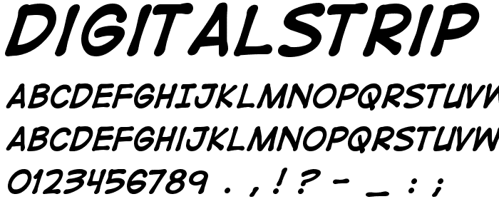 DigitalStrip  Bold font